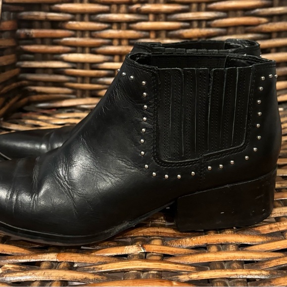 Marc Fisher Black Ankle Boots with Stud Accents - Picture 7 of 10